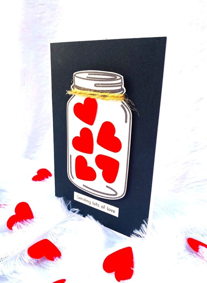 Crafted Forever Lots of Love Greeting Card with envelope 4X6 inches for Anniversary/Valentine Day/spouse birthday/partner birthday heavy paper used, inside blank - Image 4